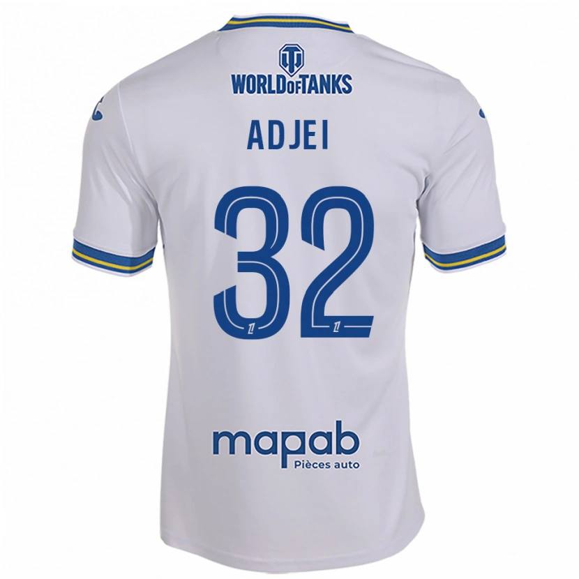 Danxen Damen Nathaniel Adjei #32 Weiß Himmelblau Auswärtstrikot Trikot 2025/26 T-Shirt