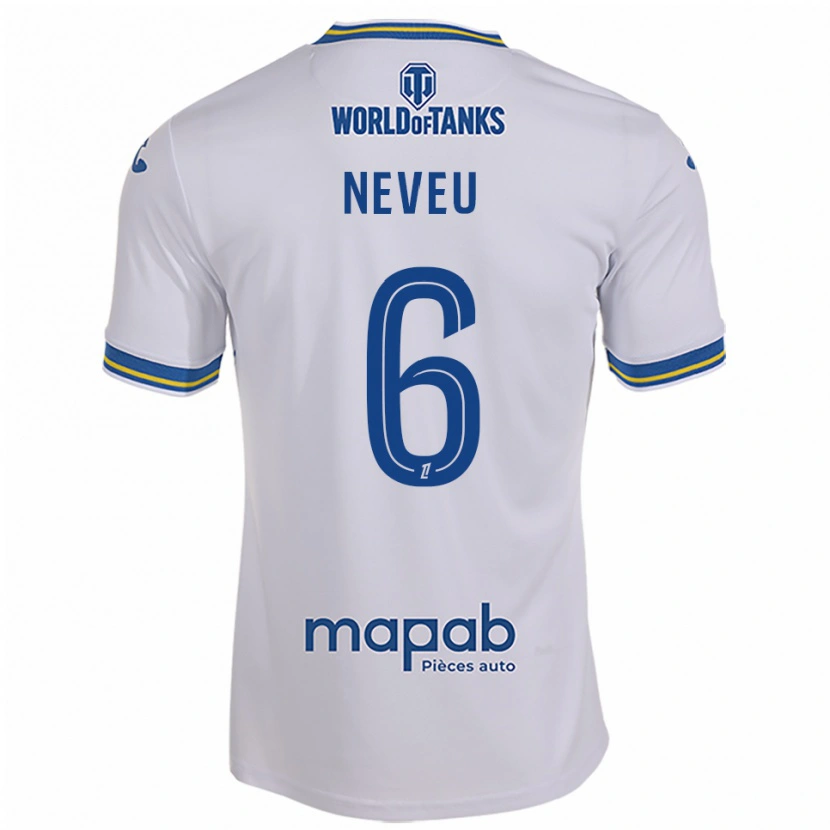 Danxen Damen Tom Neveu #6 Weiß Himmelblau Auswärtstrikot Trikot 2025/26 T-Shirt