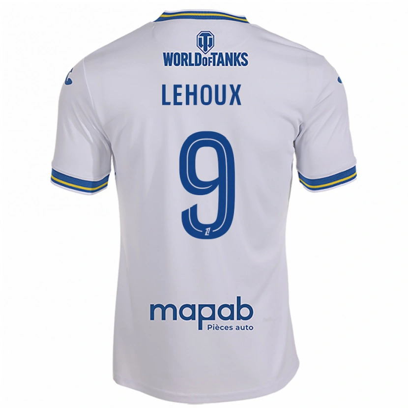 Danxen Damen Louise Lehoux #9 Weiß Himmelblau Auswärtstrikot Trikot 2025/26 T-Shirt