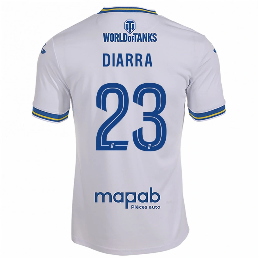 Danxen Damen Stéphane Diarra #23 Weiß Himmelblau Auswärtstrikot Trikot 2025/26 T-Shirt