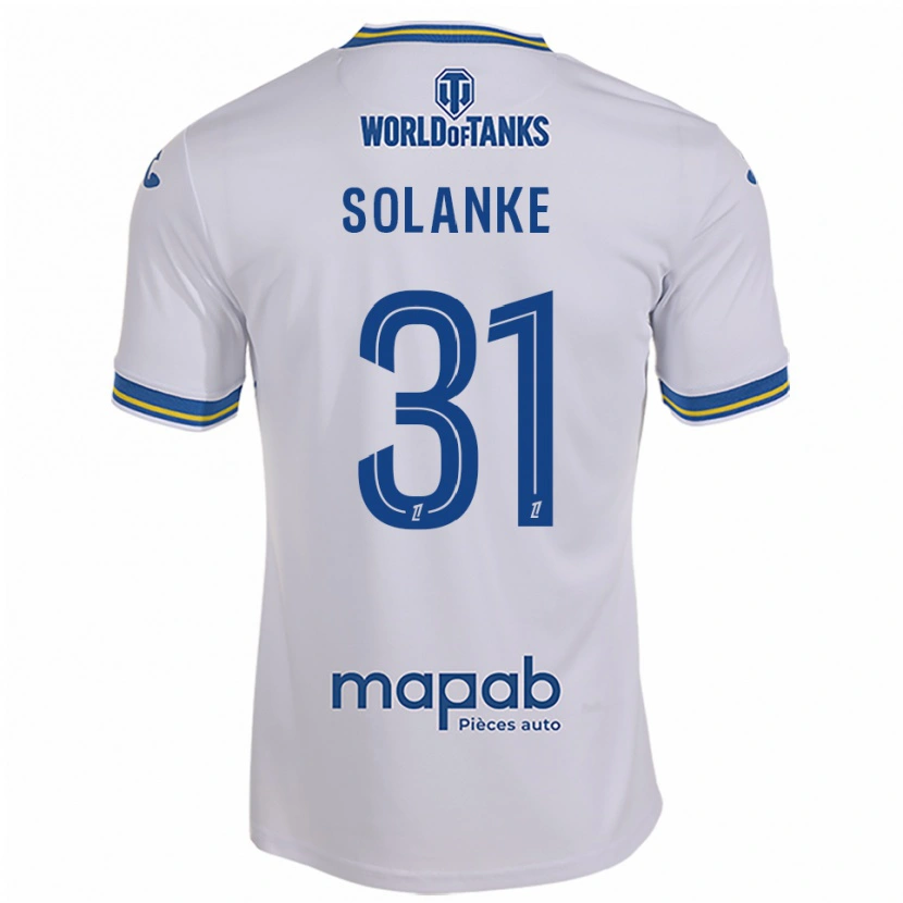Danxen Damen Ade Solanke #31 Weiß Himmelblau Auswärtstrikot Trikot 2025/26 T-Shirt