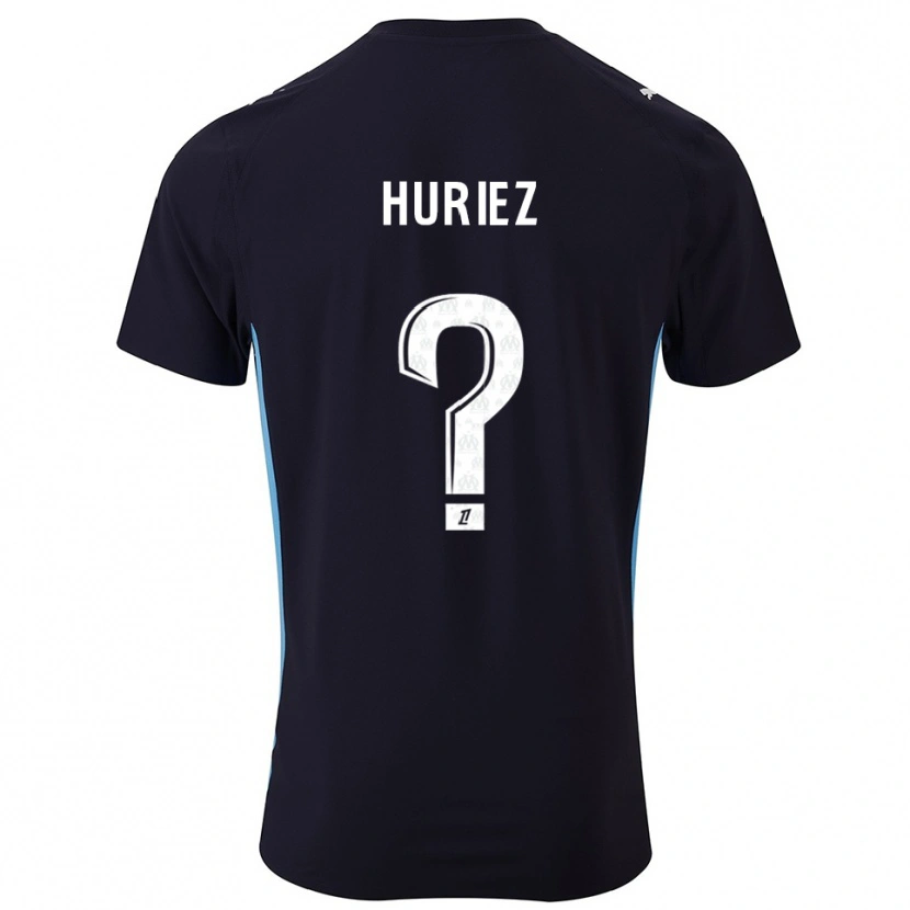 Danxen Damen Evan Huriez #0 Schwarz Himmelblau Auswärtstrikot Trikot 2025/26 T-Shirt