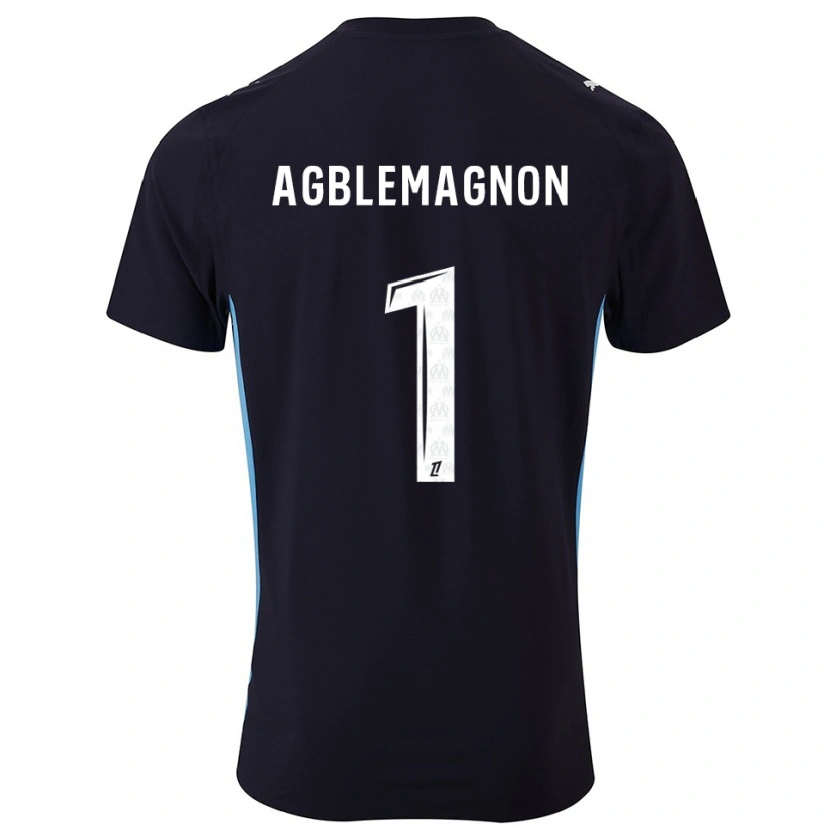 Danxen Damen Jordan Agblemagnon #1 Schwarz Himmelblau Auswärtstrikot Trikot 2025/26 T-Shirt
