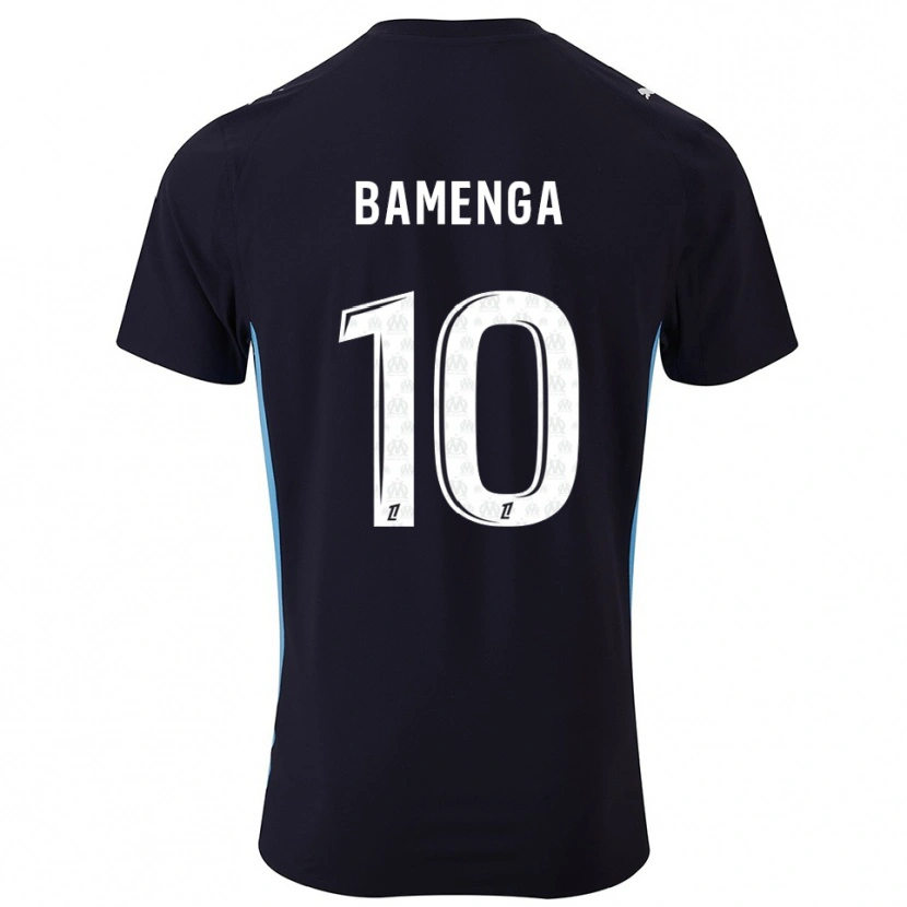 Danxen Damen Naomie Bamenga #10 Schwarz Himmelblau Auswärtstrikot Trikot 2025/26 T-Shirt