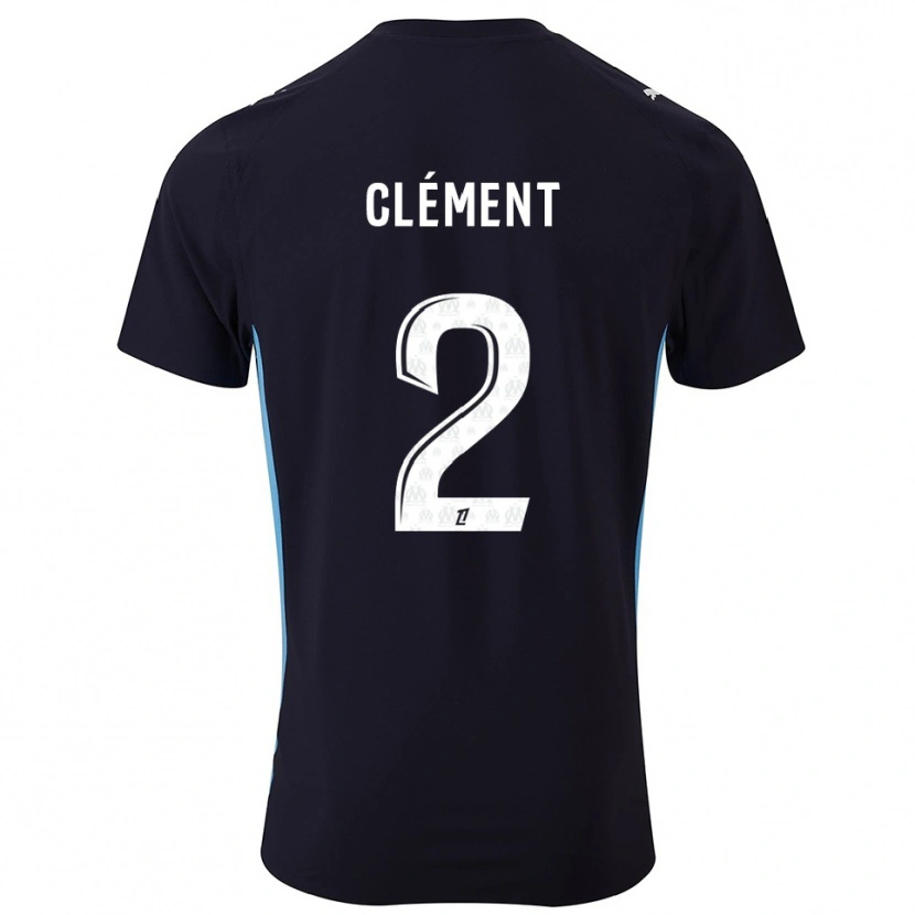 Danxen Damen Mathis Clément #2 Schwarz Himmelblau Auswärtstrikot Trikot 2025/26 T-Shirt