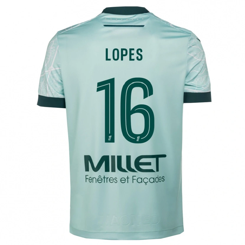Danxen Damen Anthony Lopes #16 Grün Weiß Auswärtstrikot Trikot 2025/26 T-Shirt