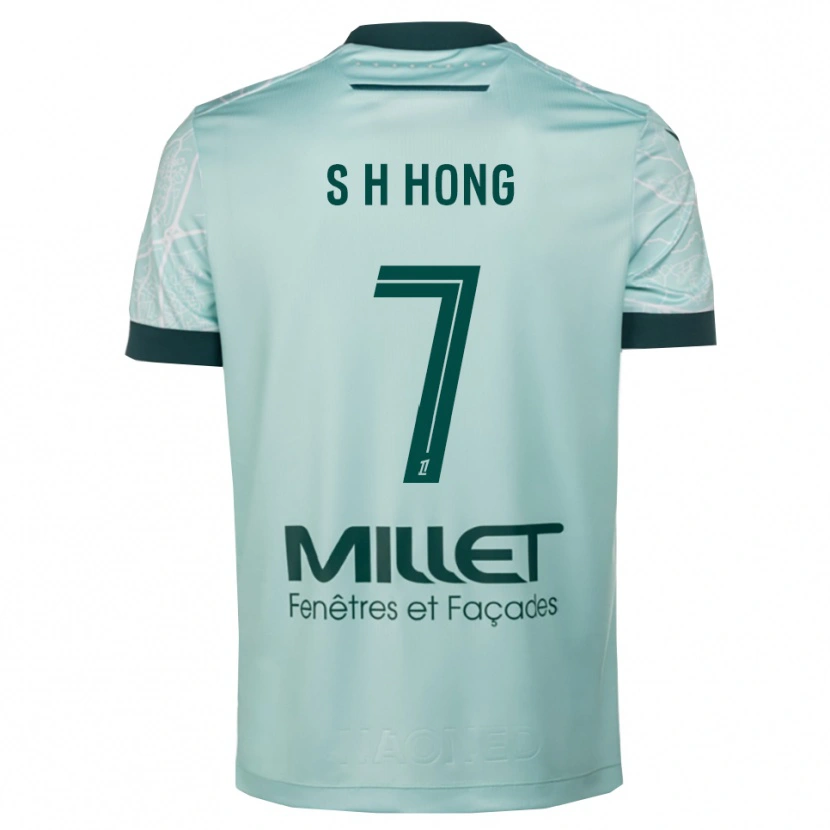 Danxen Damen Hyun-Seok Hong #7 Grün Weiß Auswärtstrikot Trikot 2025/26 T-Shirt