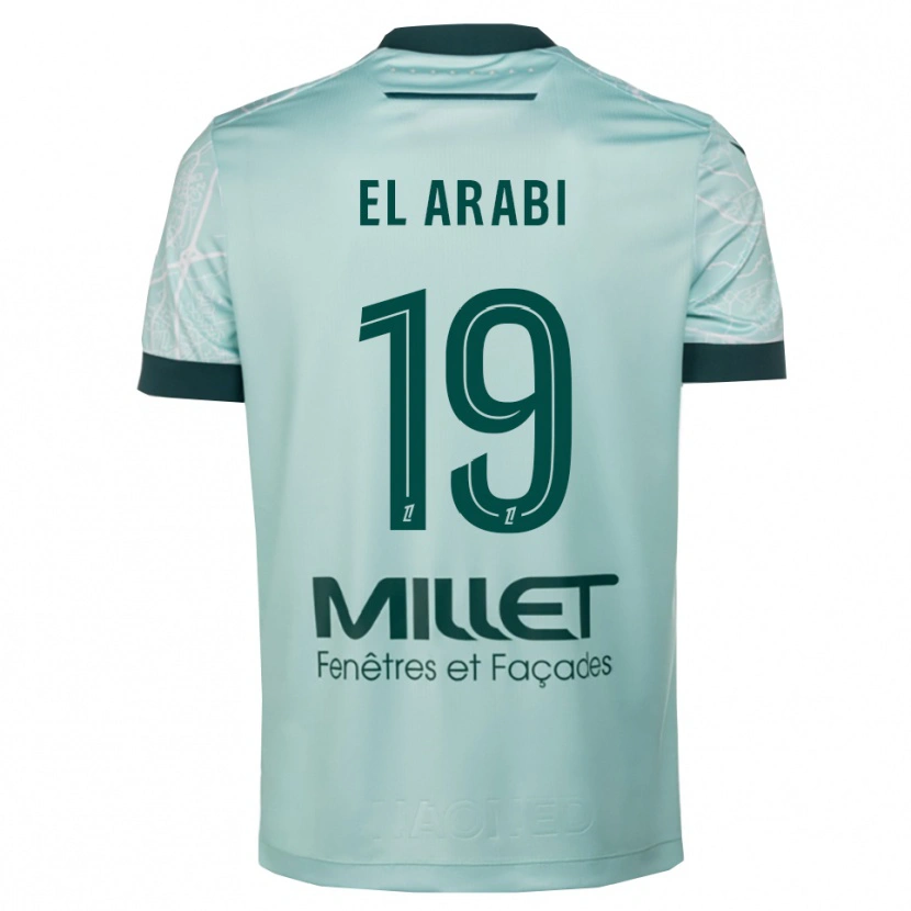Danxen Damen Youssef El Arabi #19 Grün Weiß Auswärtstrikot Trikot 2025/26 T-Shirt