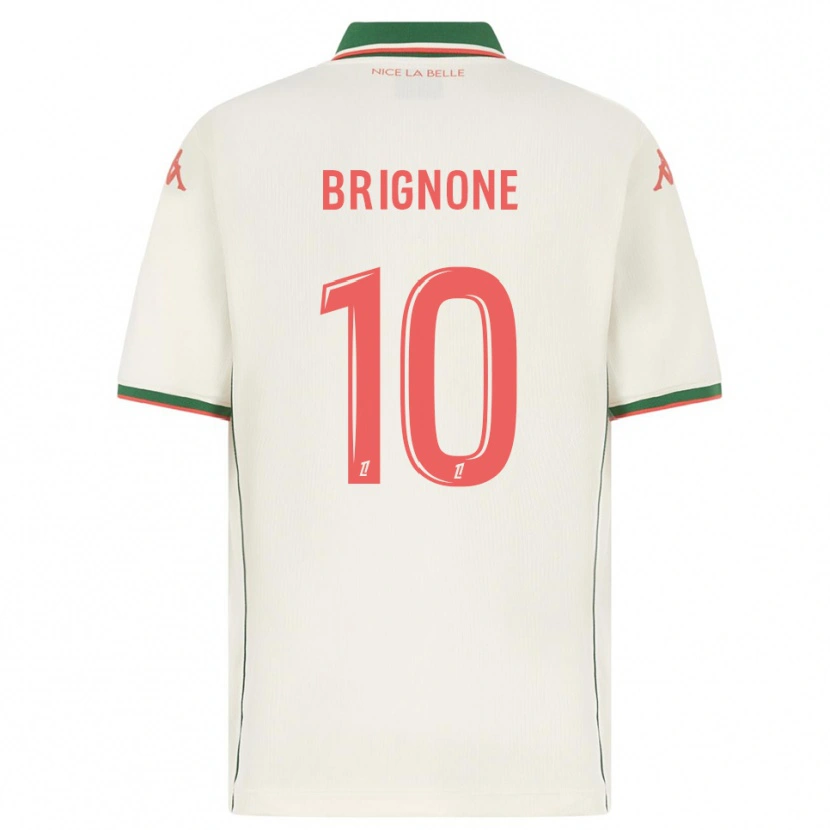 Danxen Damen Millan Brignone #10 Weiß Grün Auswärtstrikot Trikot 2025/26 T-Shirt