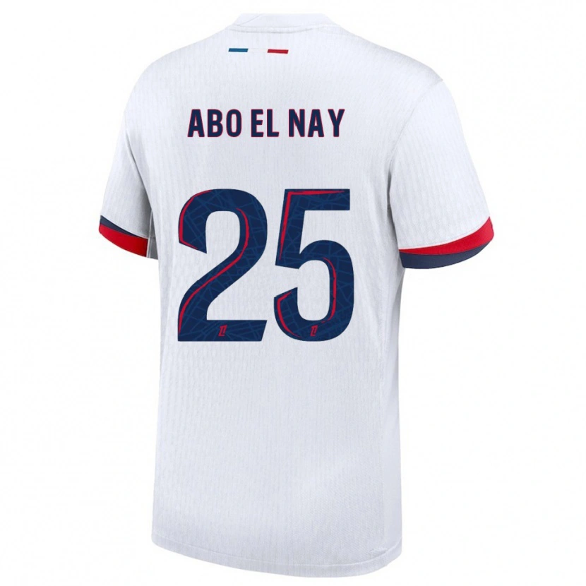 Danxen Damen Rayan Abo El Nay #25 Weiß Rot Auswärtstrikot Trikot 2025/26 T-Shirt
