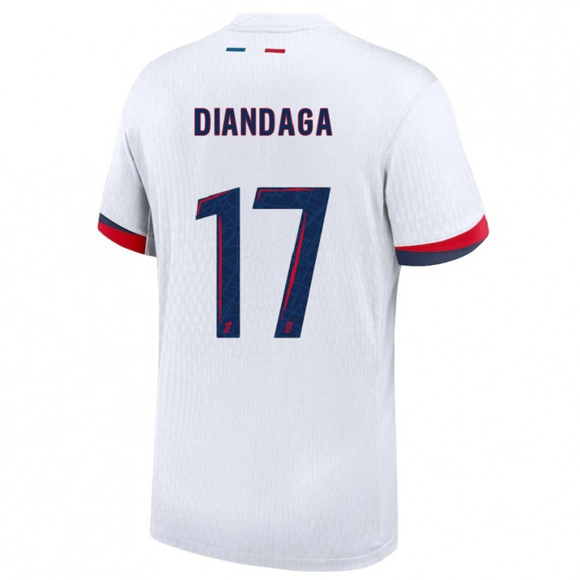 Danxen Damen Hermann Malonga #17 Weiß Rot Auswärtstrikot Trikot 2025/26 T-Shirt