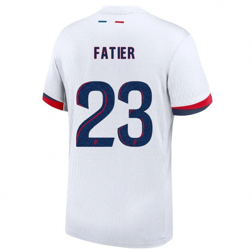 Danxen Damen Noémie Fatier #23 Weiß Rot Auswärtstrikot Trikot 2025/26 T-Shirt