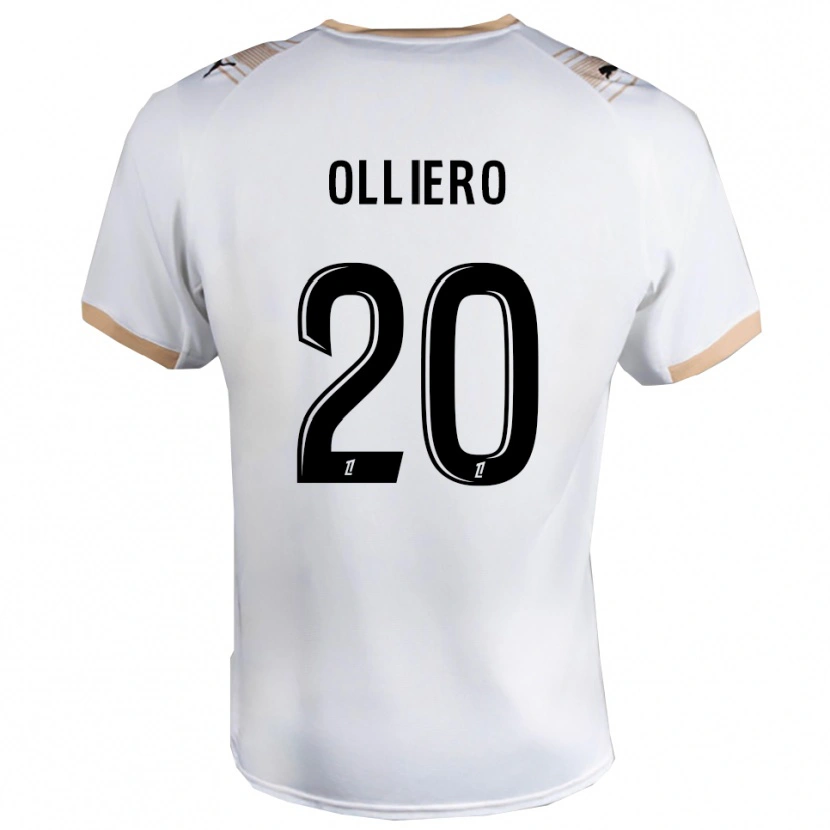 Danxen Damen Alexandre Olliero #20 Weiß Schwarz Auswärtstrikot Trikot 2025/26 T-Shirt