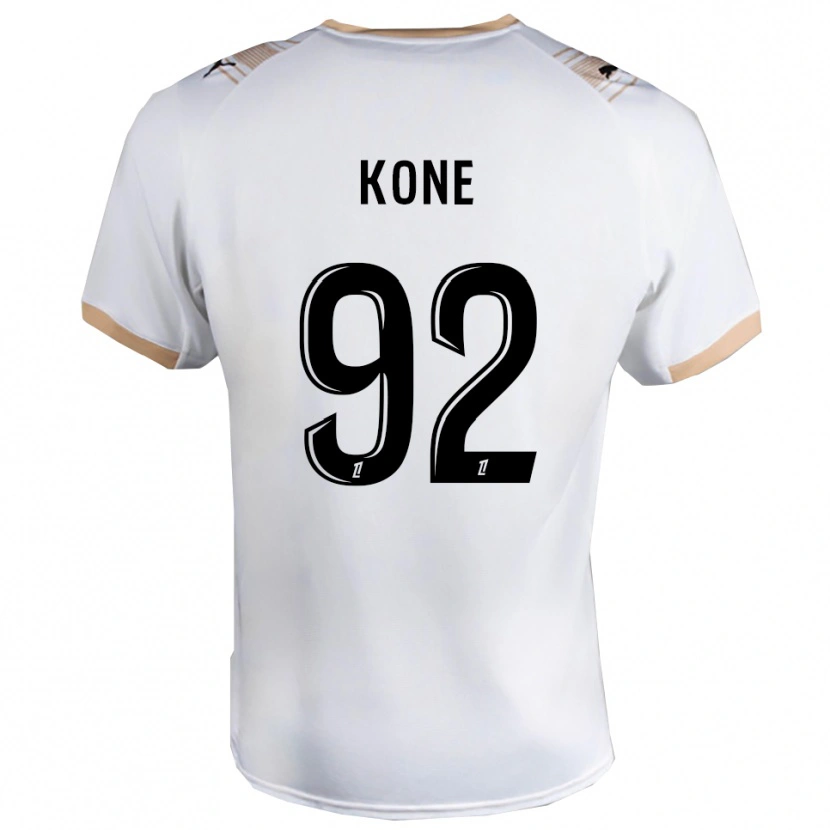 Danxen Damen Abdoul Koné #92 Weiß Schwarz Auswärtstrikot Trikot 2025/26 T-Shirt