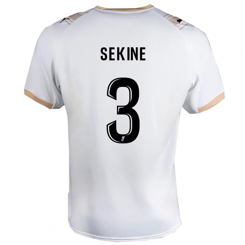 Danxen Damen Hiroki Sekine #3 Weiß Schwarz Auswärtstrikot Trikot 2025/26 T-Shirt