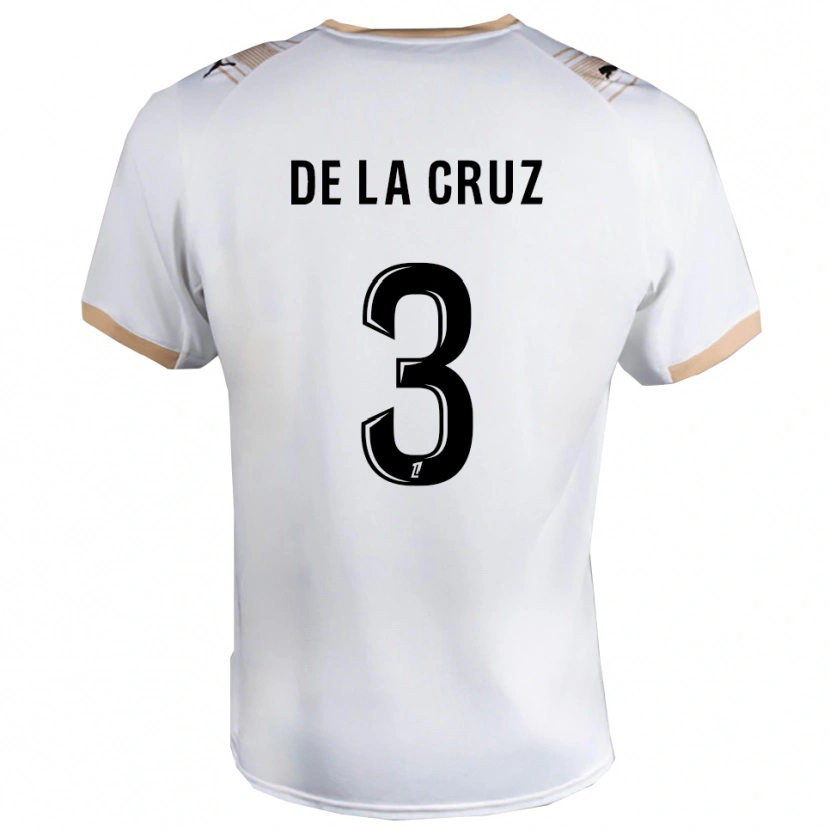 Danxen Damen Maiky De La Cruz #3 Weiß Schwarz Auswärtstrikot Trikot 2025/26 T-Shirt