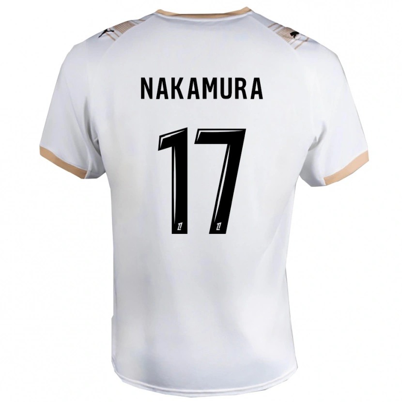 Danxen Damen Keito Nakamura #17 Weiß Schwarz Auswärtstrikot Trikot 2025/26 T-Shirt