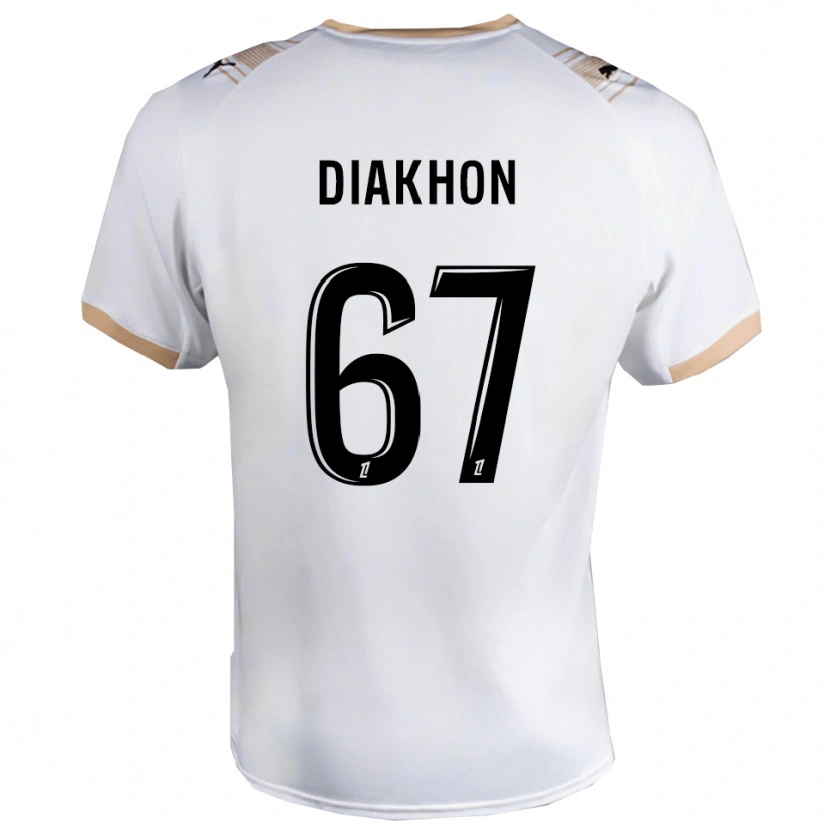 Danxen Damen Mamadou Diakhon #67 Weiß Schwarz Auswärtstrikot Trikot 2025/26 T-Shirt