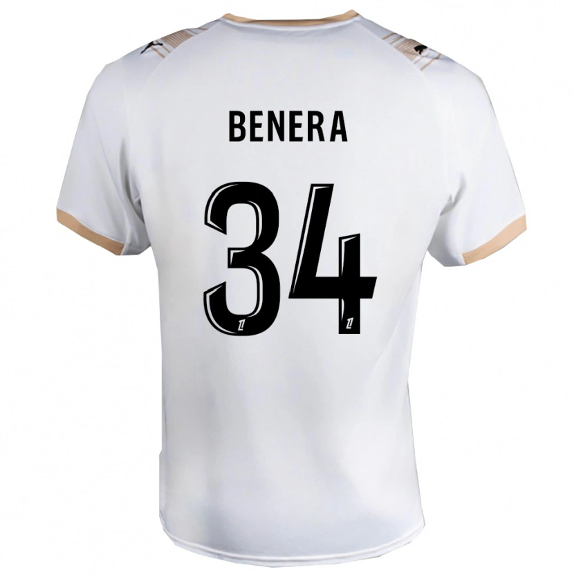 Danxen Damen Ummene Benera #34 Weiß Schwarz Auswärtstrikot Trikot 2025/26 T-Shirt