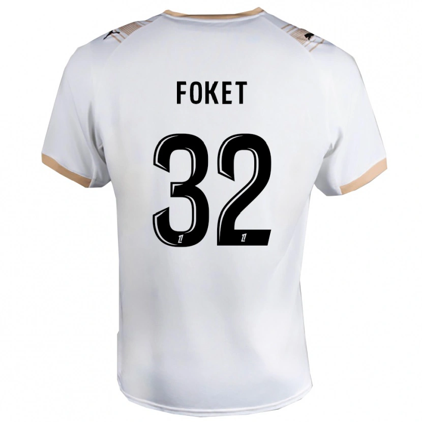 Danxen Damen Thomas Foket #32 Weiß Schwarz Auswärtstrikot Trikot 2025/26 T-Shirt