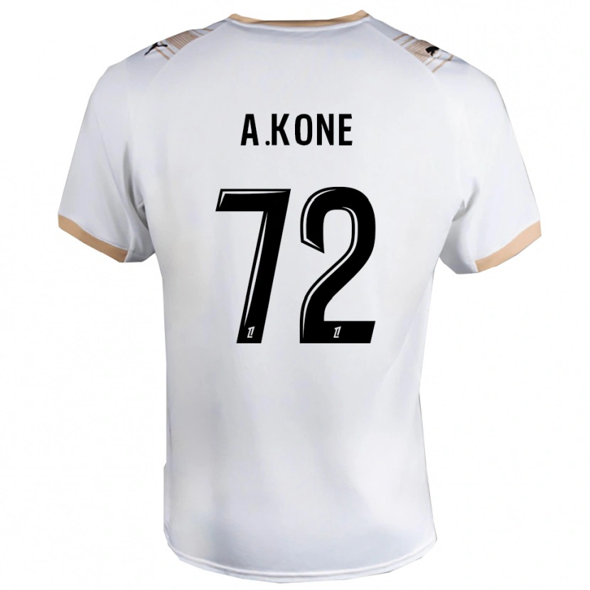 Danxen Damen Amadou Koné #72 Weiß Schwarz Auswärtstrikot Trikot 2025/26 T-Shirt