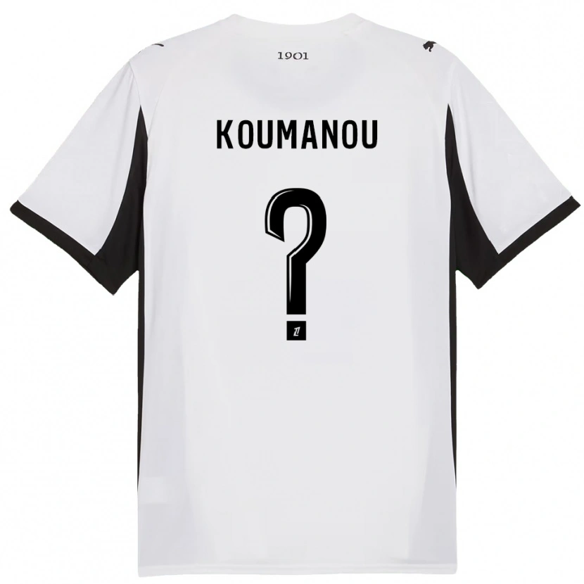 Danxen Damen Noa Koumanou #0 Weiß Schwarz Auswärtstrikot Trikot 2025/26 T-Shirt
