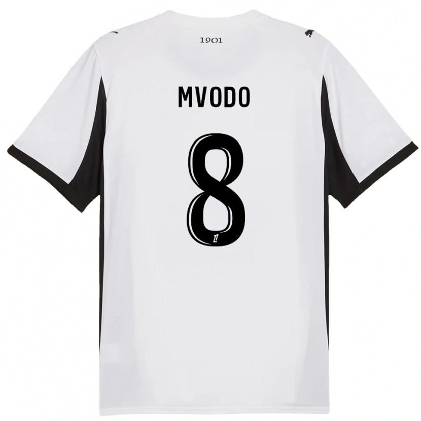 Danxen Damen Steeve Mvodo Mvodo #8 Weiß Schwarz Auswärtstrikot Trikot 2025/26 T-Shirt