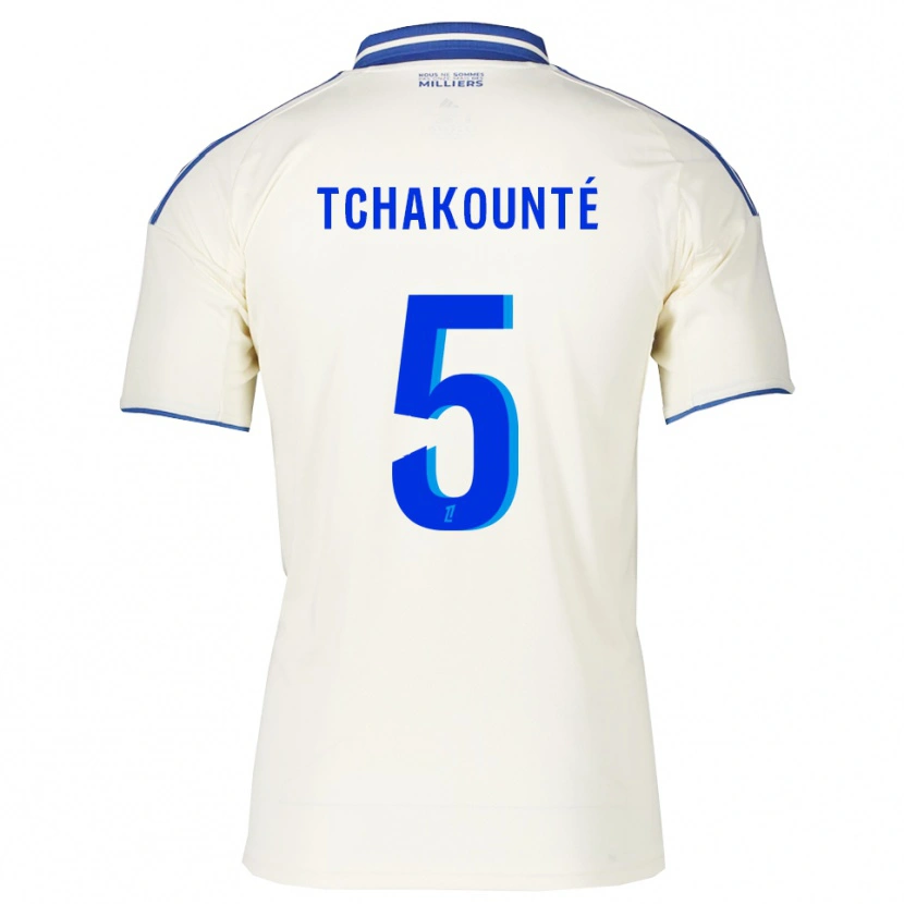 Danxen Damen Anaëlle Tchakounté #5 Champagner Blau Auswärtstrikot Trikot 2025/26 T-Shirt