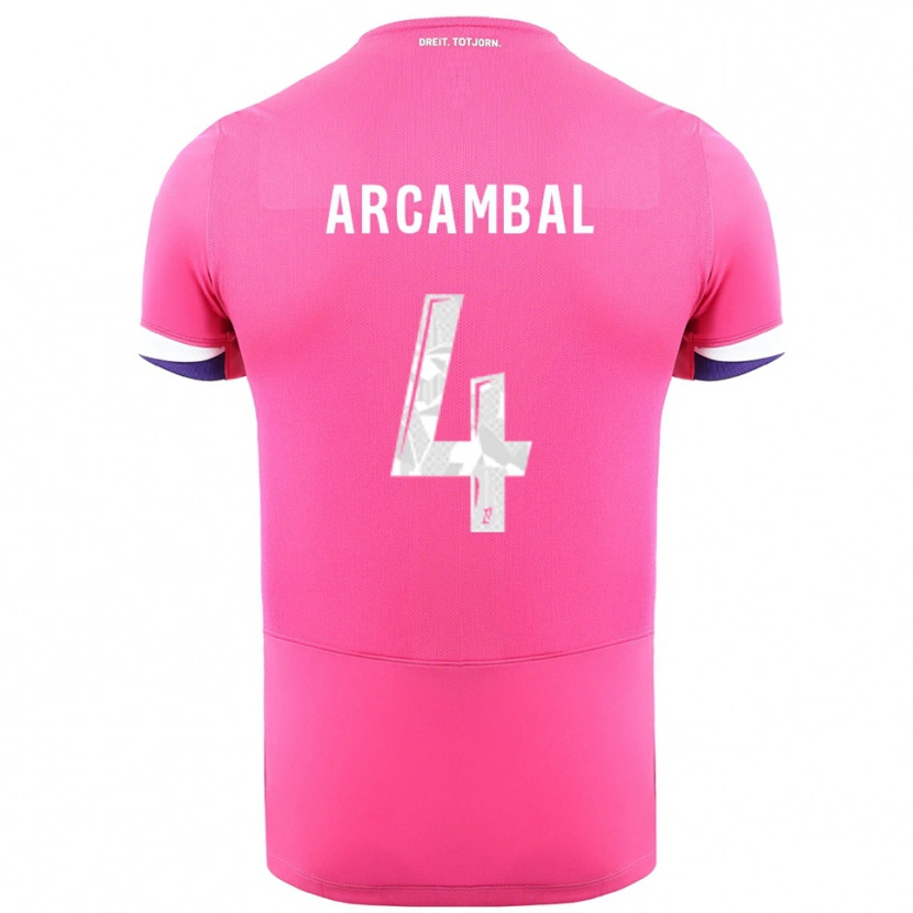 Danxen Damen Anais Arcambal #4 Rosa Weiß Auswärtstrikot Trikot 2025/26 T-Shirt