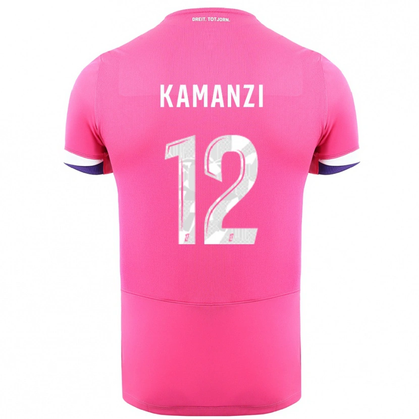 Danxen Damen Warren Kamanzi #12 Rosa Weiß Auswärtstrikot Trikot 2025/26 T-Shirt