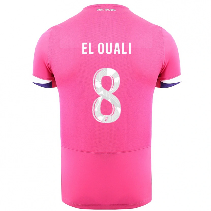 Danxen Damen Adam El Ouali #8 Rosa Weiß Auswärtstrikot Trikot 2025/26 T-Shirt