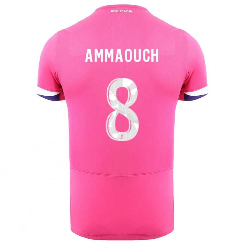 Danxen Damen Aymen Amaaouch #8 Rosa Weiß Auswärtstrikot Trikot 2025/26 T-Shirt