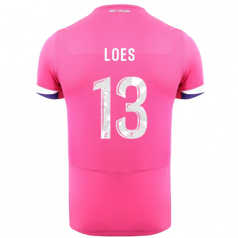 Danxen Damen Wayan Loes #13 Rosa Weiß Auswärtstrikot Trikot 2025/26 T-Shirt
