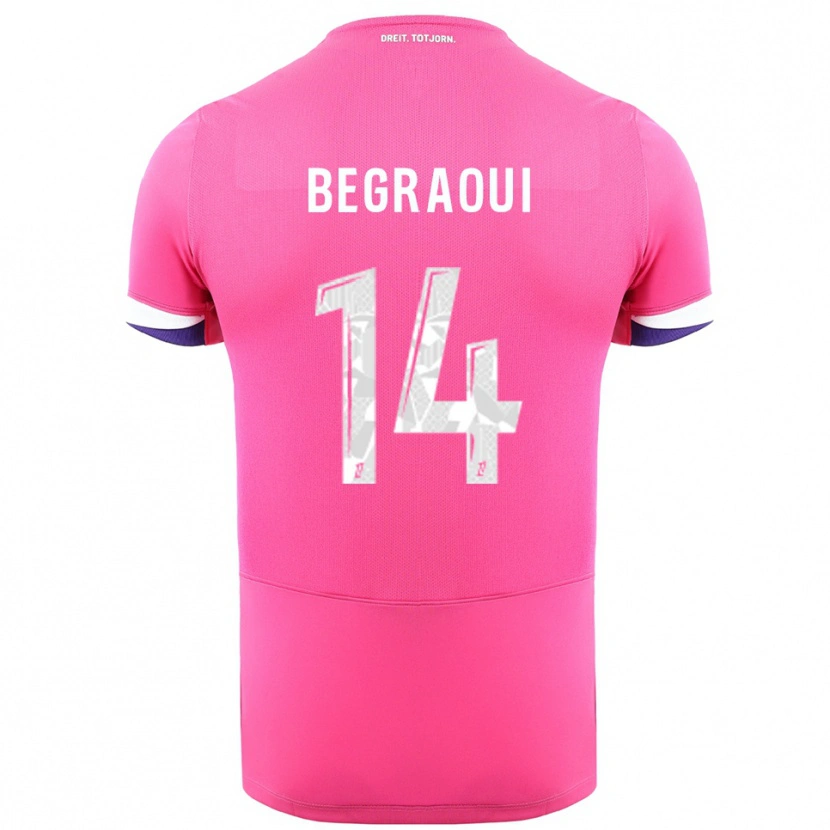 Danxen Damen Yanis Begraoui #14 Rosa Weiß Auswärtstrikot Trikot 2025/26 T-Shirt