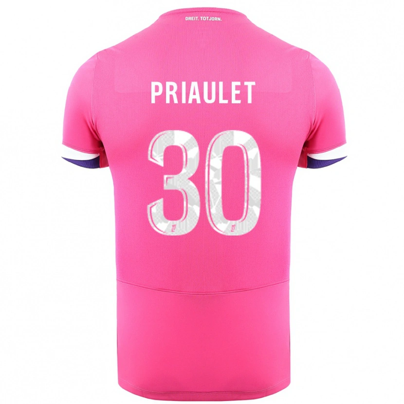 Danxen Damen Anaïs Priaulet #30 Rosa Weiß Auswärtstrikot Trikot 2025/26 T-Shirt