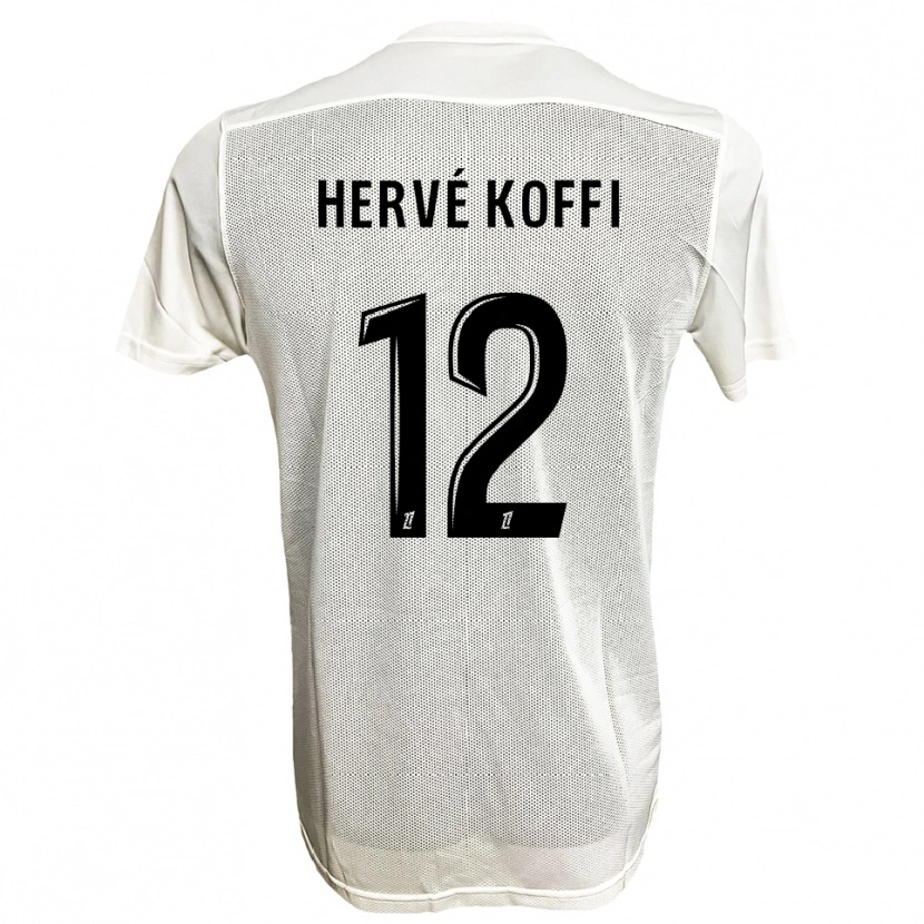 Danxen Damen Hervé Koffi #12 Schwarz Weiß Auswärtstrikot Trikot 2025/26 T-Shirt