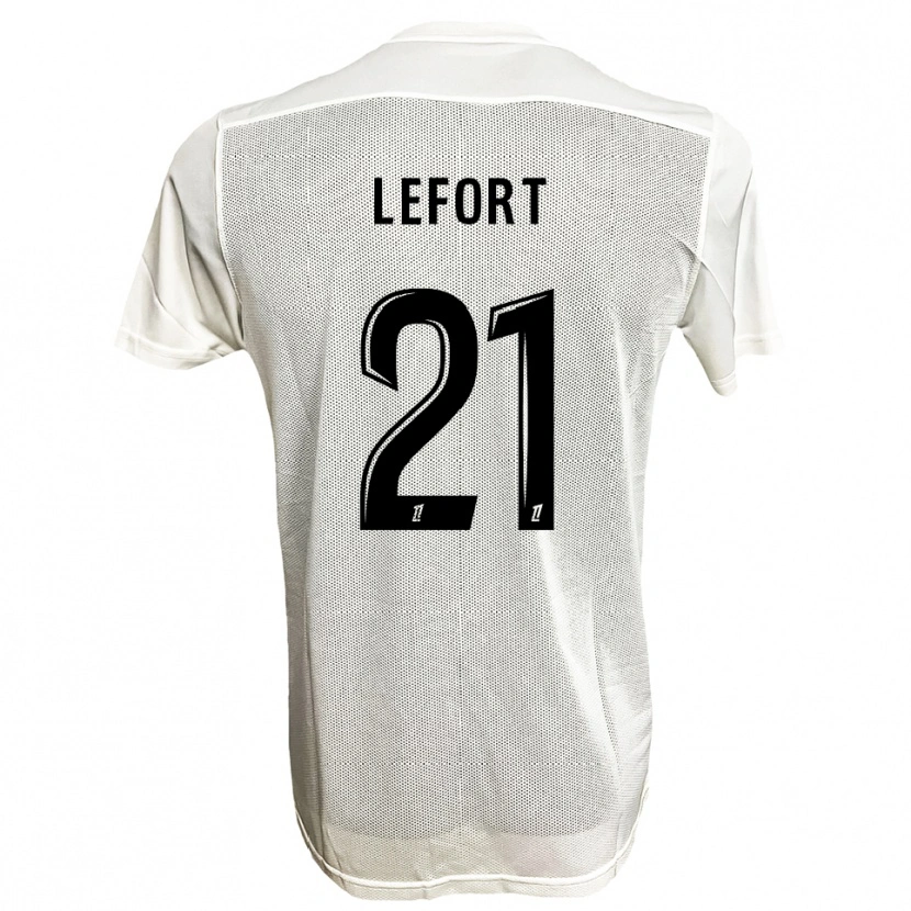 Danxen Damen Jordan Lefort #21 Schwarz Weiß Auswärtstrikot Trikot 2025/26 T-Shirt