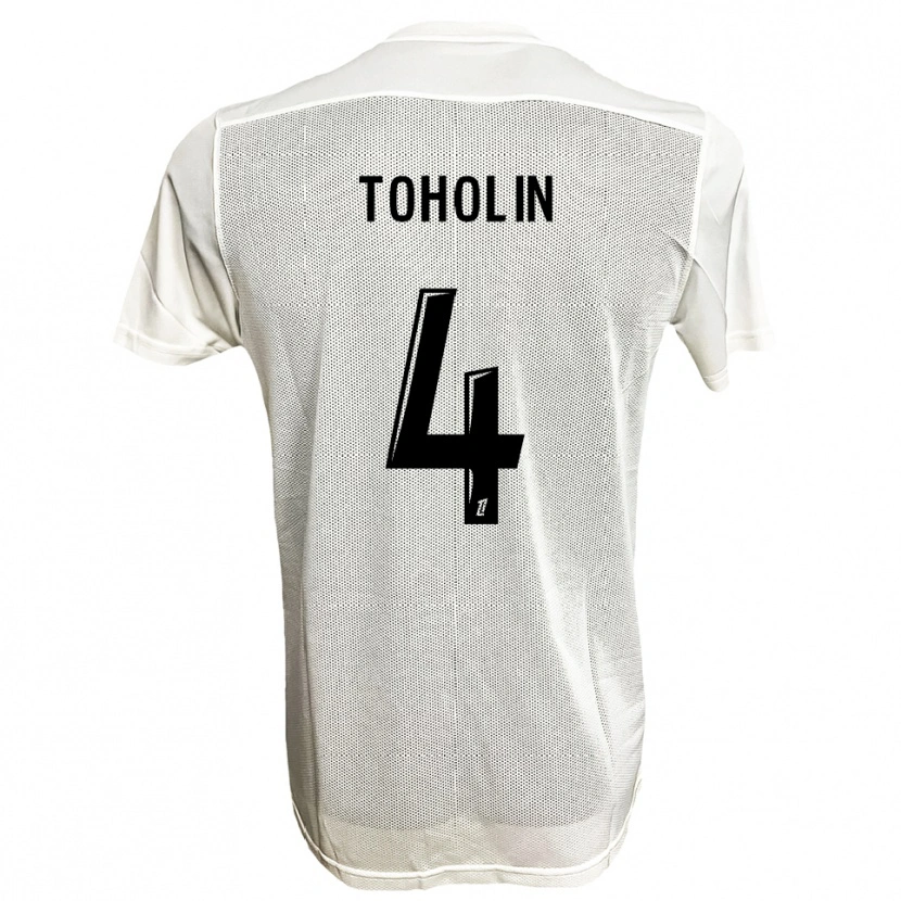 Danxen Damen Abdine Toholin #4 Schwarz Weiß Auswärtstrikot Trikot 2025/26 T-Shirt
