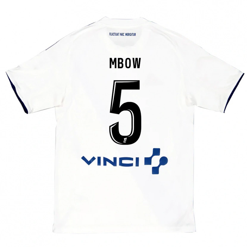 Danxen Damen Moustapha Mbow #5 Weiß Blau Auswärtstrikot Trikot 2025/26 T-Shirt