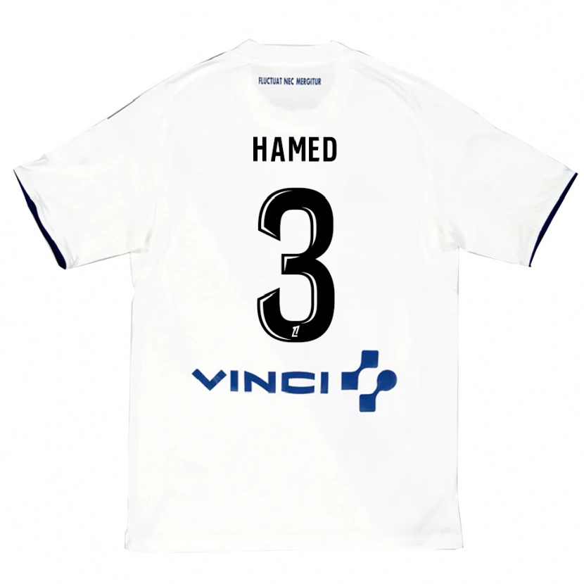 Danxen Damen Noah Hamed #3 Weiß Blau Auswärtstrikot Trikot 2025/26 T-Shirt