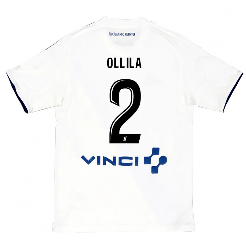 Danxen Damen Tuomas Ollila #2 Weiß Blau Auswärtstrikot Trikot 2025/26 T-Shirt