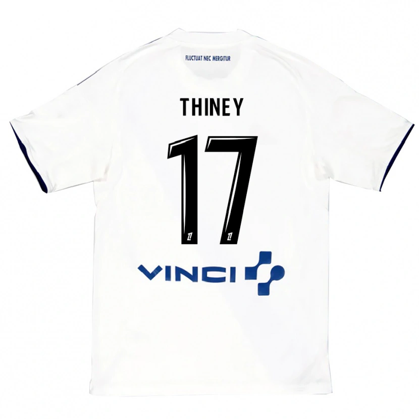 Danxen Damen Gaëtane Thiney #17 Weiß Blau Auswärtstrikot Trikot 2025/26 T-Shirt