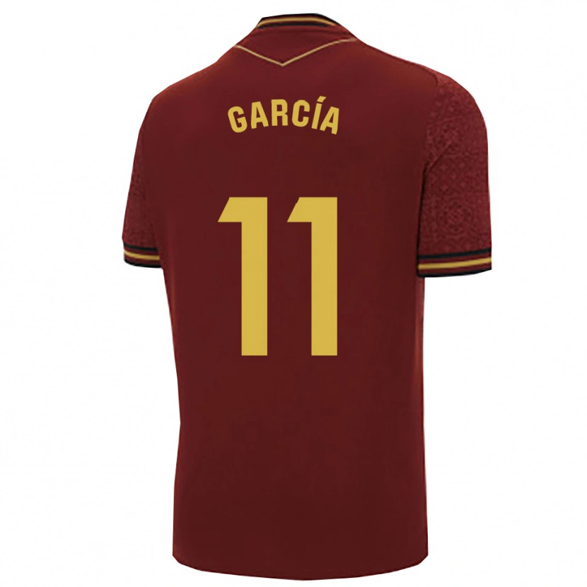 Danxen Damen Fran García #11 Burgunderrot Gold Auswärtstrikot Trikot 2025/26 T-Shirt