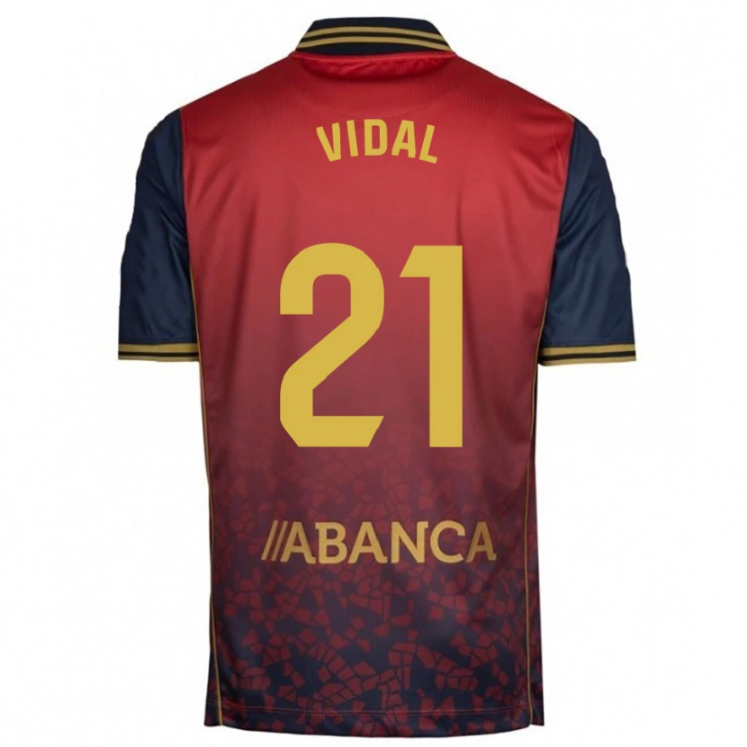 Danxen Damen Iker Vidal #21 Rot Marine Auswärtstrikot Trikot 2025/26 T-Shirt