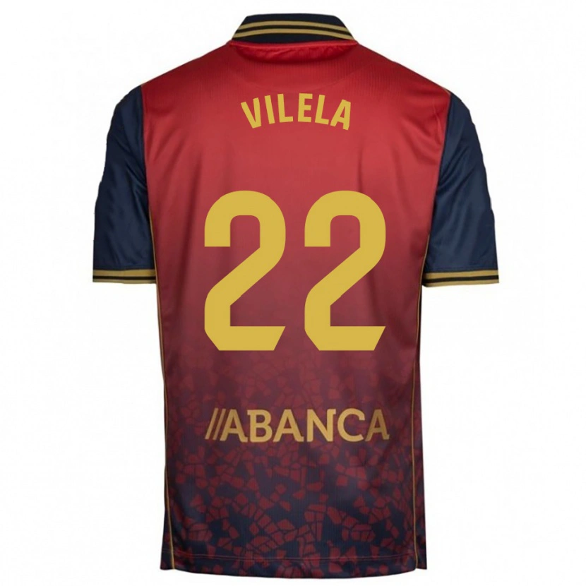 Danxen Damen Rubén Vilela #22 Rot Marine Auswärtstrikot Trikot 2025/26 T-Shirt