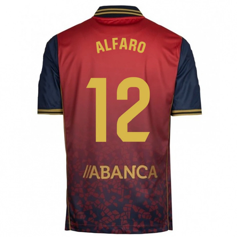 Danxen Damen Alejandro Alfaro #12 Rot Marine Auswärtstrikot Trikot 2025/26 T-Shirt