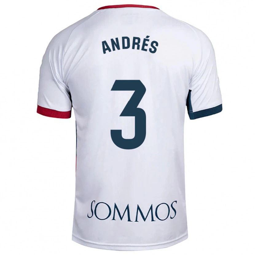 Danxen Damen Joel Andrés #3 Weiß Rot Auswärtstrikot Trikot 2025/26 T-Shirt