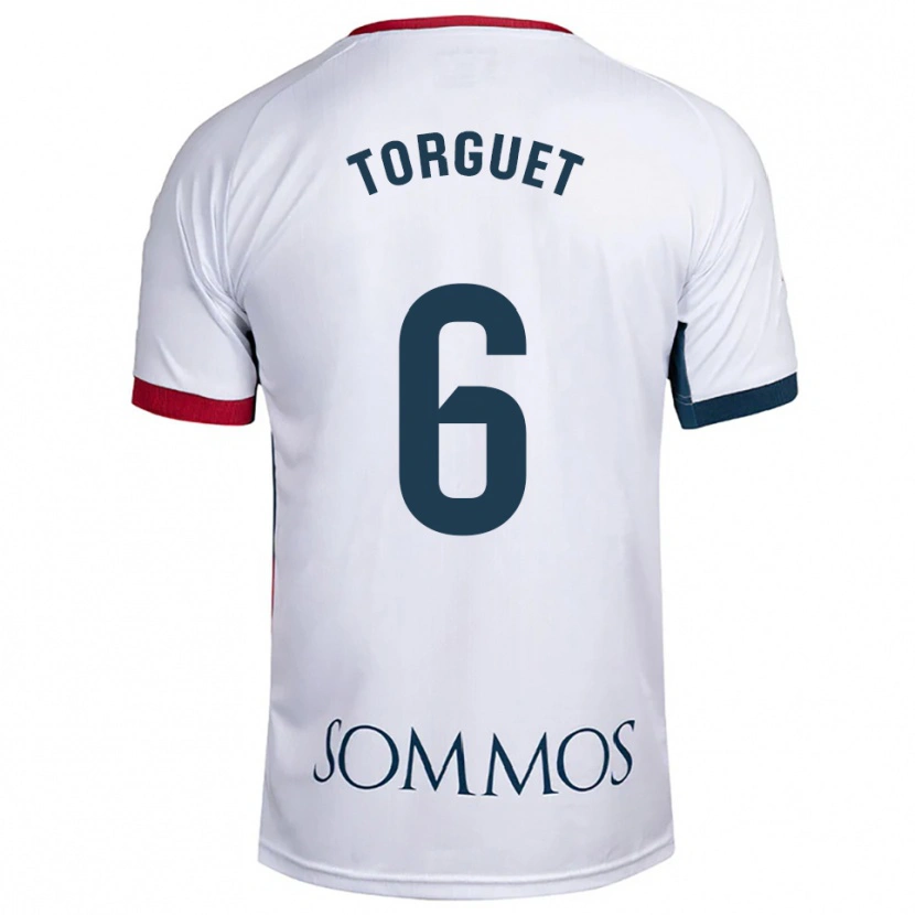 Danxen Damen Miguel Torguet #6 Weiß Rot Auswärtstrikot Trikot 2025/26 T-Shirt
