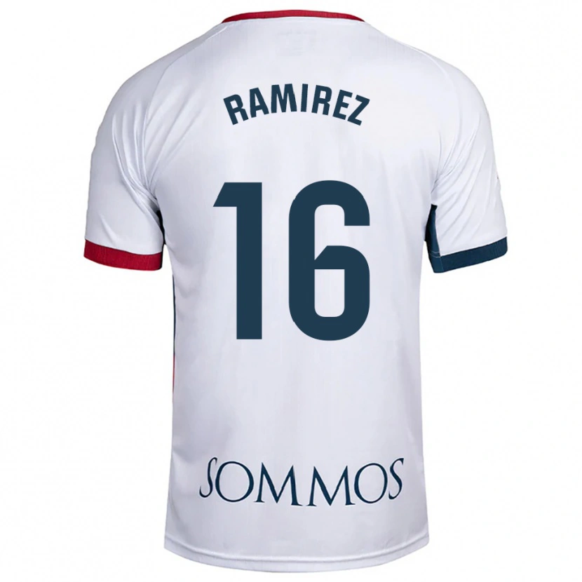 Danxen Damen Vanesa Ramírez #16 Weiß Rot Auswärtstrikot Trikot 2025/26 T-Shirt