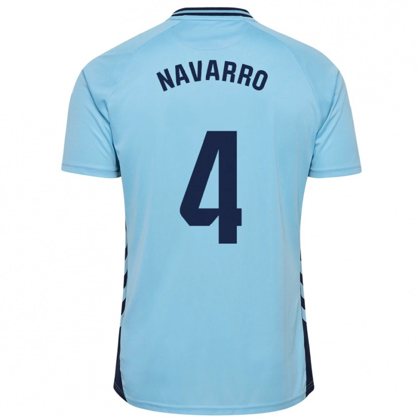 Danxen Damen Carlos Navarro #4 Himmelblau Auswärtstrikot Trikot 2025/26 T-Shirt